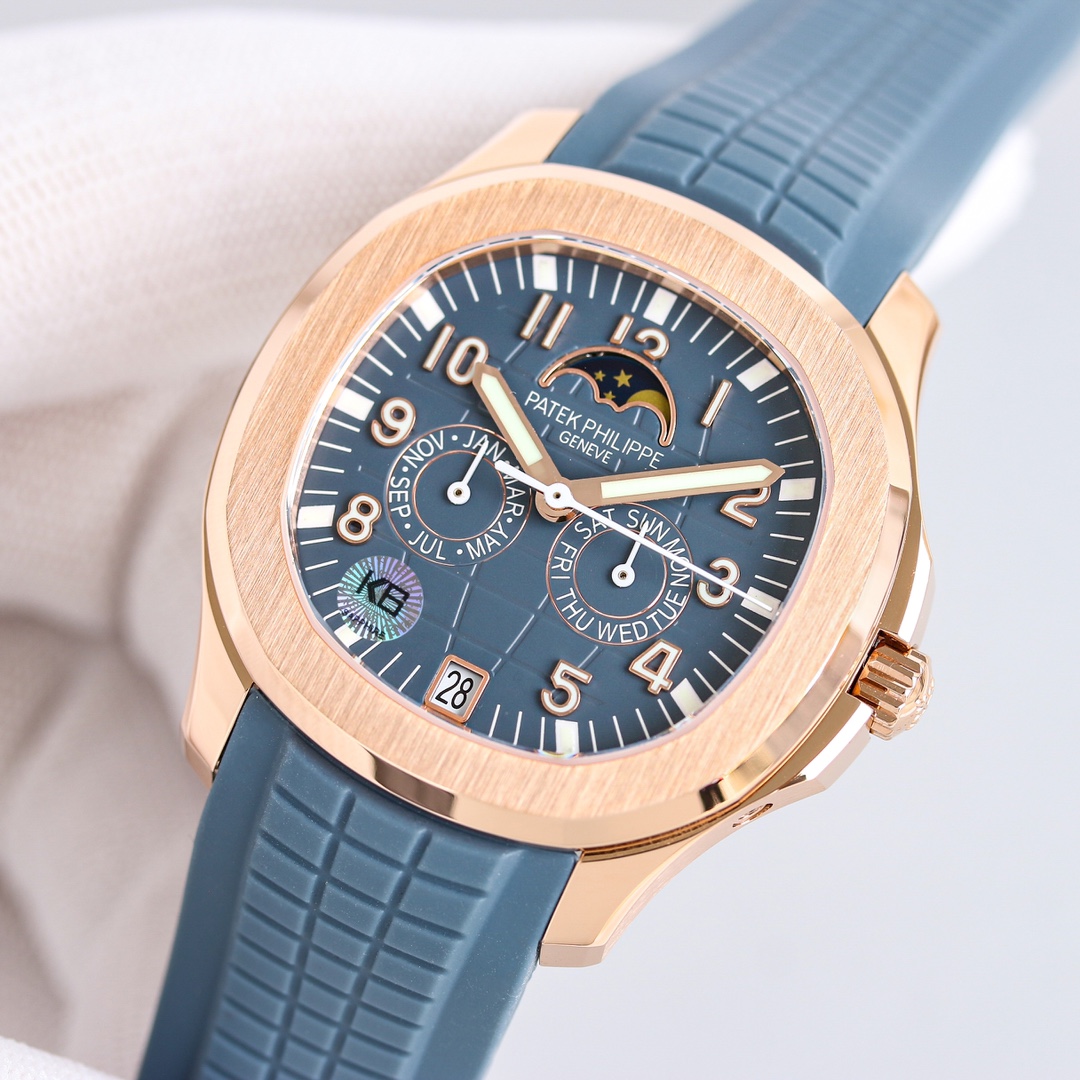 今季のおすすめ patek philippe 時計偽物 アクアノート  5261R-001 腕時計 ウォッチ ブルー_5