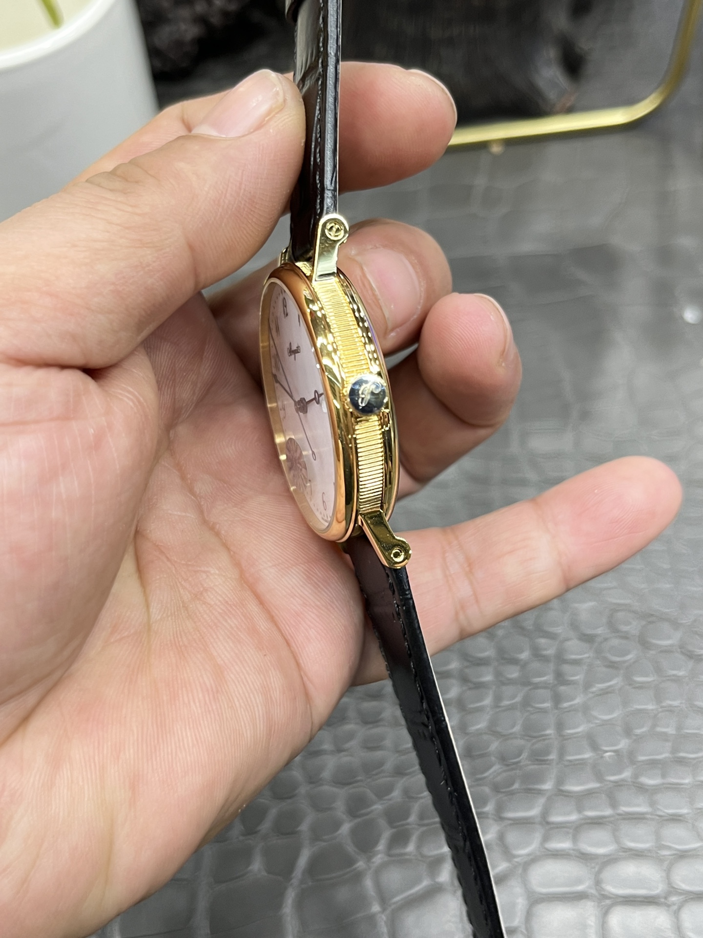 ブレゲクラシック エナメルコピー ウォッチ 防水 本革 クラシック 自動機械 ブラック_6