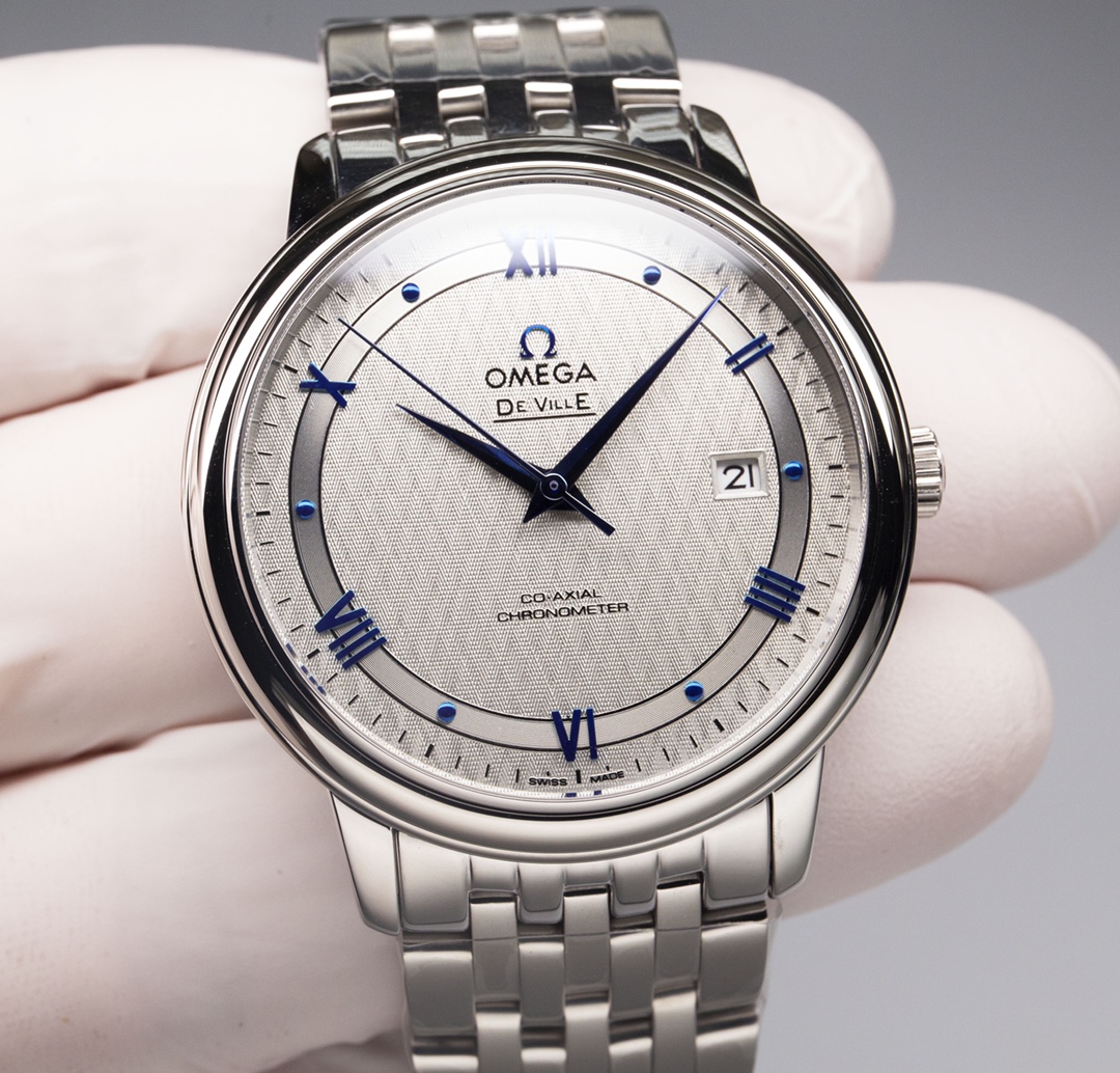 OMEGA デ ヴィル偽物 デヴィル  防水 腕時計 男女兼用 シンプル スチールバンド グレー_2