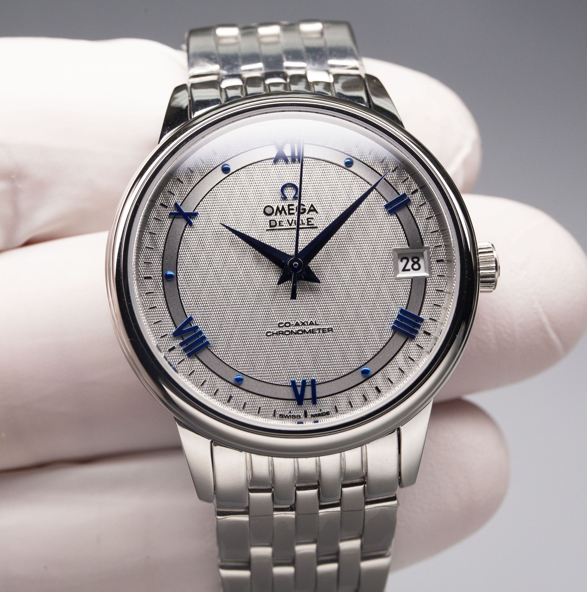 OMEGA デ ヴィル偽物 デヴィル  防水 腕時計 男女兼用 シンプル スチールバンド グレー_3