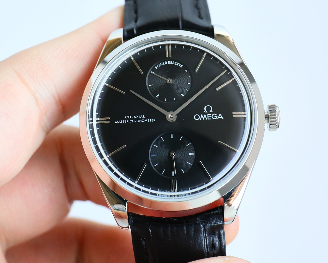 OMEGA デ ヴィル アワー ビジョンスーパーコピー 防水 腕時計 ハンサム レザー 2色可選_5