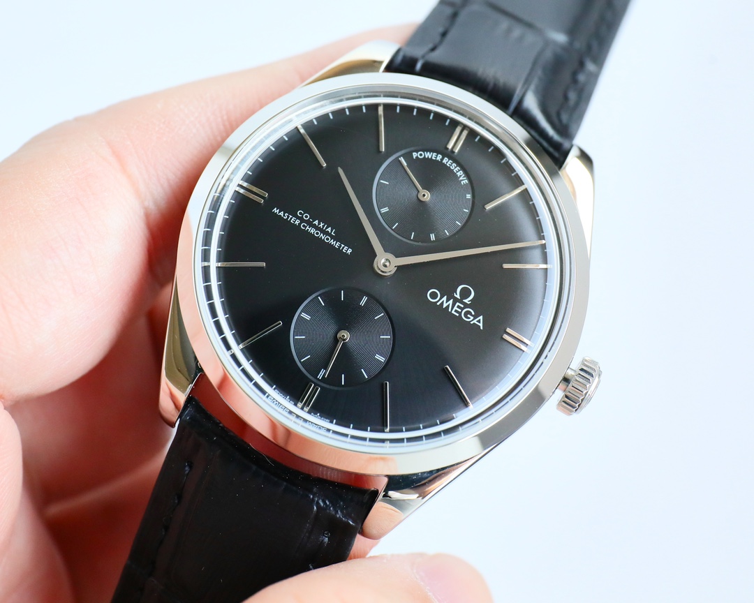 OMEGA デ ヴィル アワー ビジョンスーパーコピー 防水 腕時計 ハンサム レザー 2色可選_6