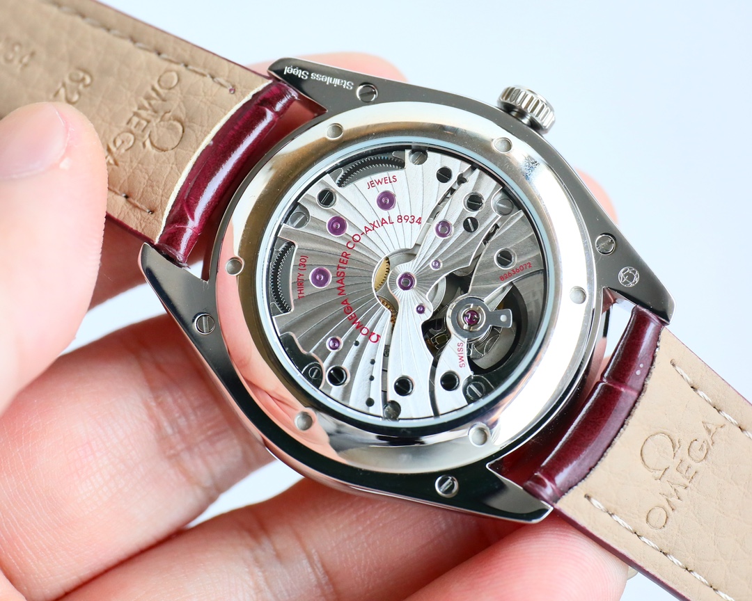 OMEGA デ ヴィル アワー ビジョンスーパーコピー 防水 腕時計 ハンサム レザー 2色可選_8