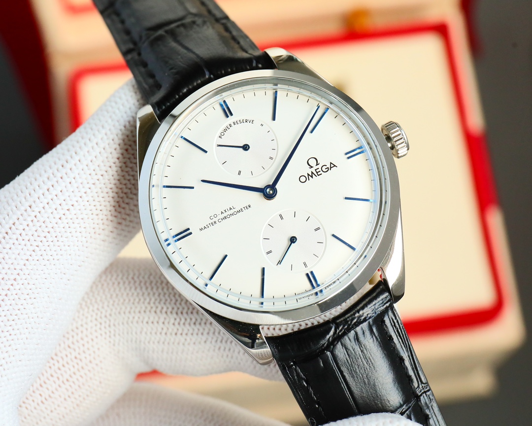 OMEGA デ ヴィル オメガ偽物 シンプル 防水 腕時計 ハンサム レザー ホワイト_2