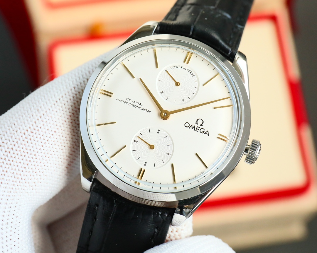 OMEGA デ ヴィル オメガ偽物 シンプル 防水 腕時計 ハンサム レザー ホワイト_4
