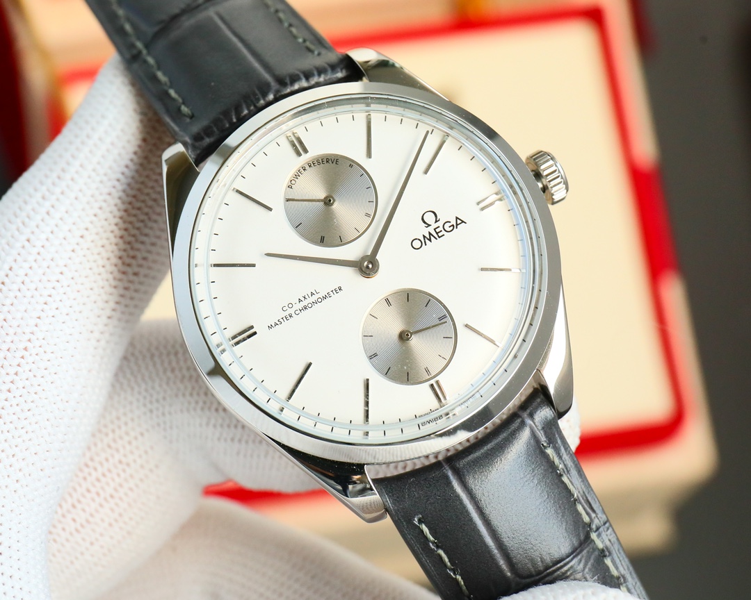 OMEGA デ ヴィル オメガ偽物 シンプル 防水 腕時計 ハンサム レザー ホワイト_7