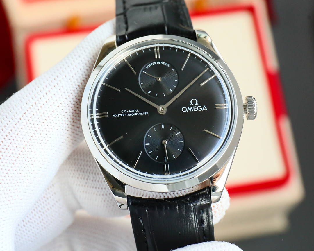 OMEGA デ ヴィル コーアクシャルコピー シンプル 防水 腕時計 ハンサム レザー ブラック_1