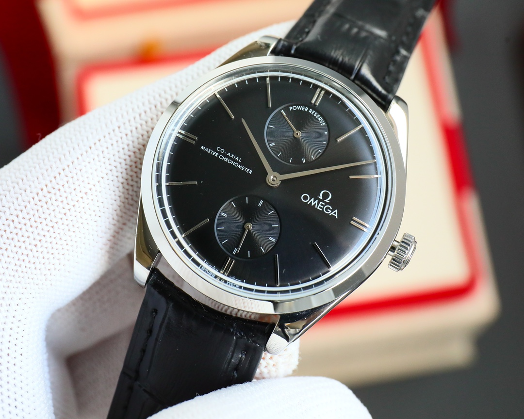 OMEGA デ ヴィル コーアクシャルコピー シンプル 防水 腕時計 ハンサム レザー ブラック_4