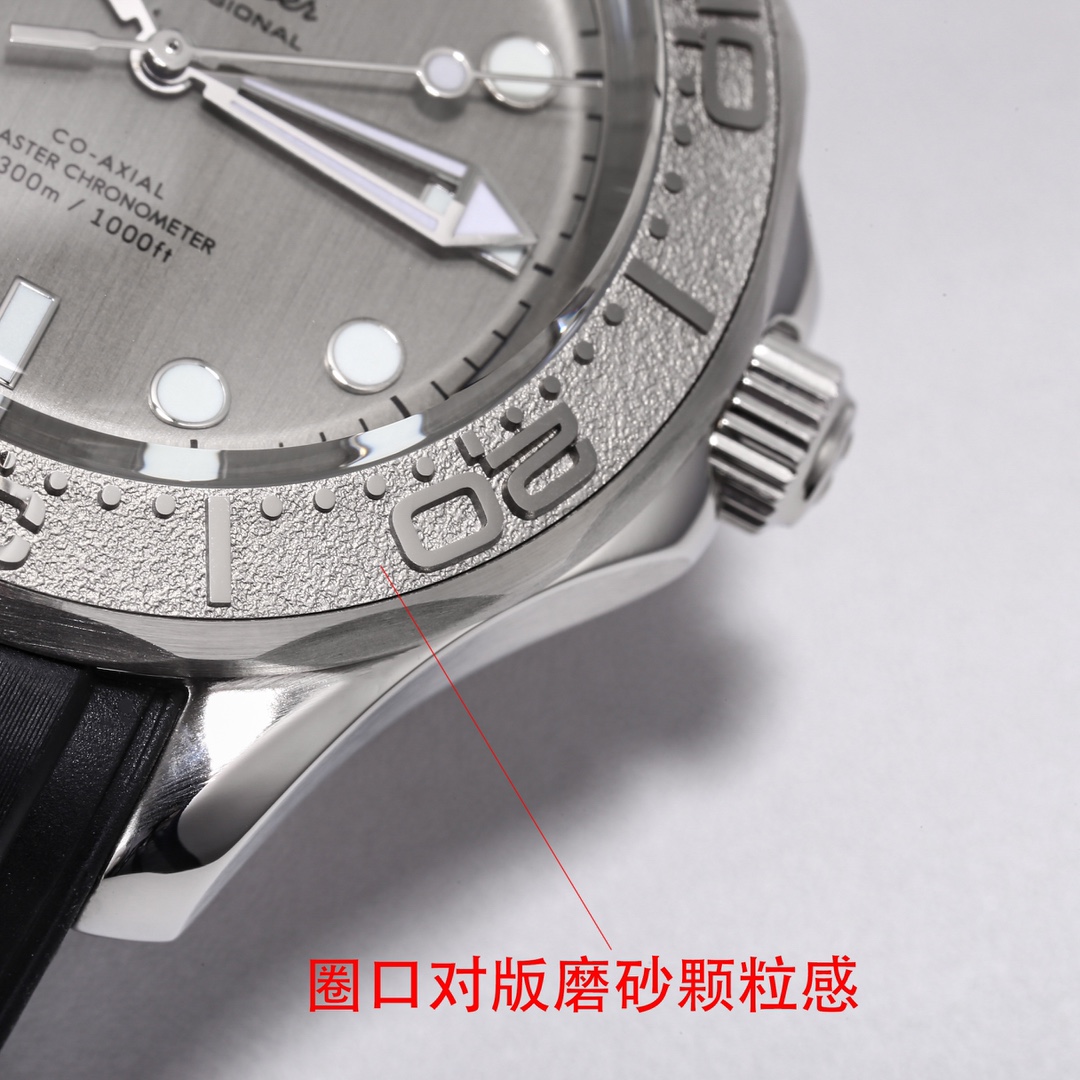 オメガ 時計 メンズ偽物 シーマスター シンプル 腕時計 ビジネス 防水 グレー_4